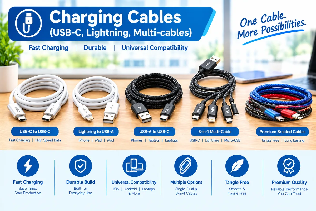 Charging Cables (USB-C, Lightning, Multi-cables)