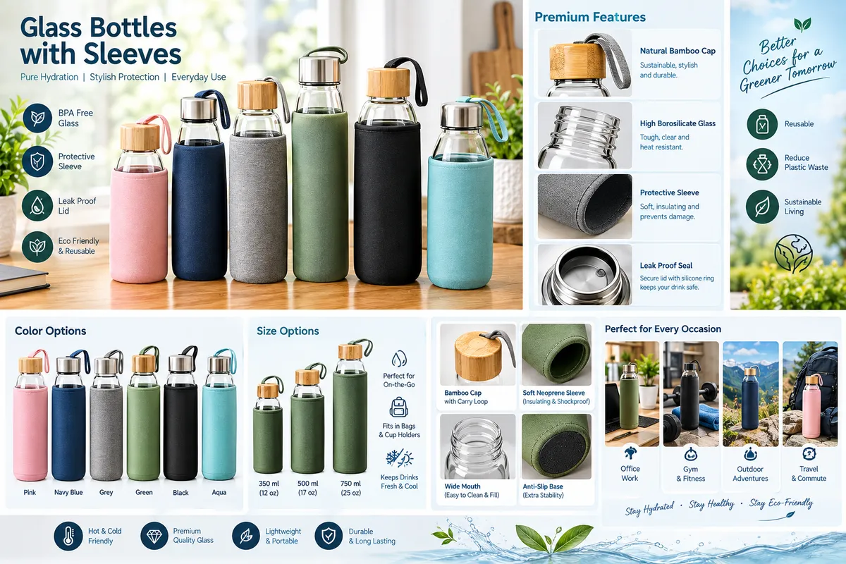 Glass Bottles with Sleeves