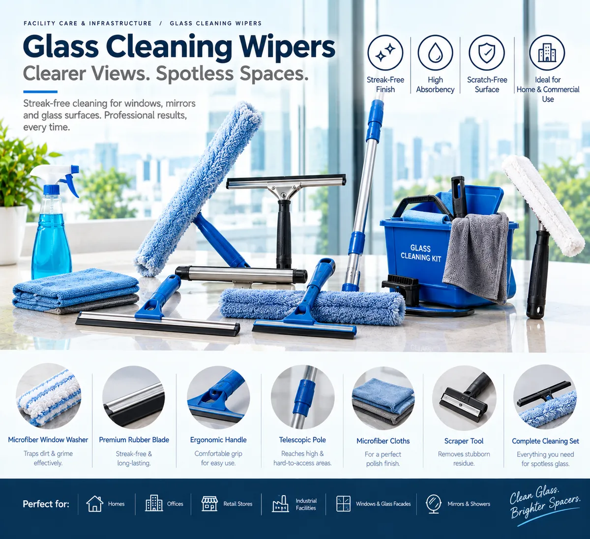 Glass Cleaning Wipers