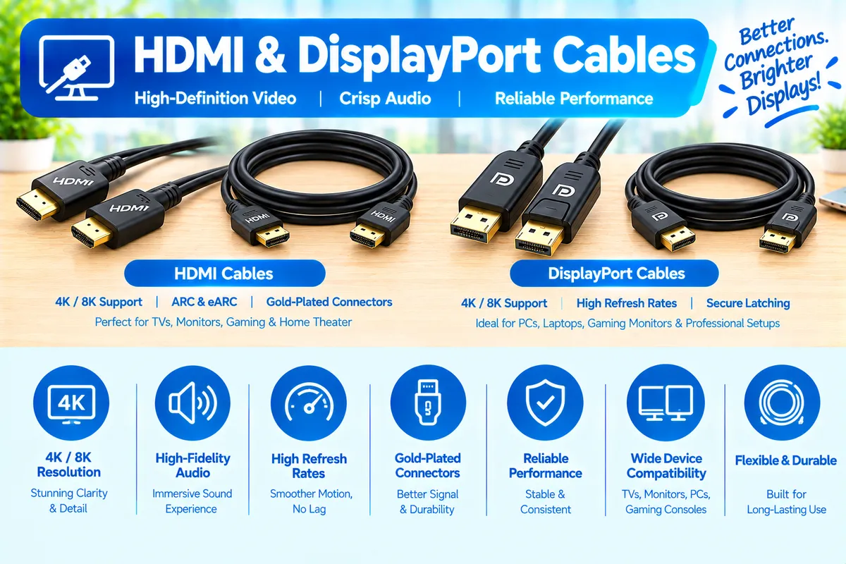 HDMI & DisplayPort Cables