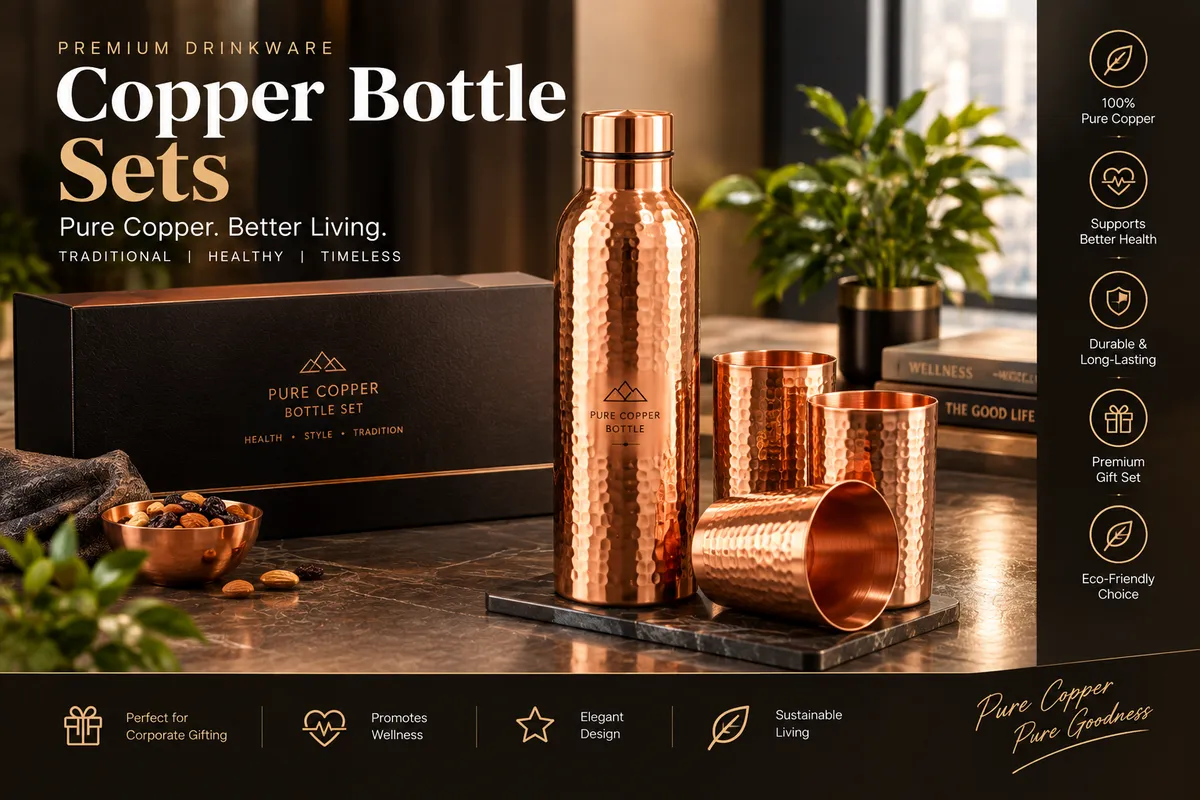 Premium Copper Bottle Sets